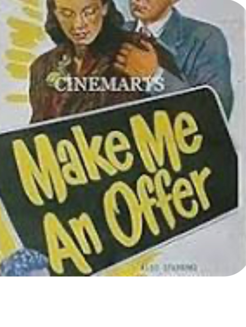 Make Me An Offer Men's Graphic Poster Print - Yellow & Black